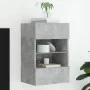 Wall-mounted TV cabinet with LED lights concrete gray 40x30x60.5 cm by , TV Furniture - Ref: Foro24-837084, Price: 50,78 €, D...