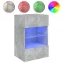 Wall-mounted TV cabinet with LED lights concrete gray 40x30x60.5 cm by , TV Furniture - Ref: Foro24-837084, Price: 50,78 €, D...