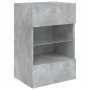 Wall-mounted TV cabinet with LED lights concrete gray 40x30x60.5 cm by , TV Furniture - Ref: Foro24-837084, Price: 50,78 €, D...