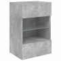 Wandmontierter TV-Schrank mit LED-Leuchten betongrau 40x30x60,5 cm von , TV-Möbel - Ref: Foro24-837084, Preis: 51,57 €, Rabat...