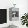 Wall-mounted TV cabinet with LED lights concrete gray 40x30x60.5 cm by , TV Furniture - Ref: Foro24-837084, Price: 50,78 €, D...