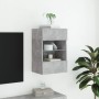 Wandmontierter TV-Schrank mit LED-Leuchten betongrau 40x30x60,5 cm von , TV-Möbel - Ref: Foro24-837084, Preis: 51,57 €, Rabat...