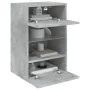 Wall-mounted TV cabinet with LED lights concrete gray 40x30x60.5 cm by , TV Furniture - Ref: Foro24-837084, Price: 50,78 €, D...