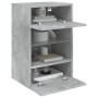 Wandmontierter TV-Schrank mit LED-Leuchten betongrau 40x30x60,5 cm von , TV-Möbel - Ref: Foro24-837084, Preis: 51,57 €, Rabat...