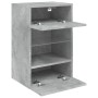 Wandmontierter TV-Schrank mit LED-Leuchten betongrau 40x30x60,5 cm von , TV-Möbel - Ref: Foro24-837084, Preis: 51,57 €, Rabat...