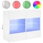 Wandmontierter TV-Schrank mit LED-Leuchten weiß 78,5 x 30 x 60,5 cm von , TV-Möbel - Ref: Foro24-837099, Preis: 67,35 €, Raba...