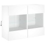 Wandmontierter TV-Schrank mit LED-Leuchten weiß 78,5 x 30 x 60,5 cm von , TV-Möbel - Ref: Foro24-837099, Preis: 68,22 €, Raba...