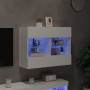 Wandmontierter TV-Schrank mit LED-Leuchten weiß 78,5 x 30 x 60,5 cm von , TV-Möbel - Ref: Foro24-837099, Preis: 68,22 €, Raba...