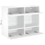 Wandmontierter TV-Schrank mit LED-Leuchten weiß 78,5 x 30 x 60,5 cm von , TV-Möbel - Ref: Foro24-837099, Preis: 67,35 €, Raba...