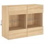 Wandmontierter TV-Schrank mit LED-Leuchten Sonoma-Eiche 78,5 x 30 x 60,5 cm von , TV-Möbel - Ref: Foro24-837101, Preis: 65,10...
