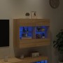 Wandmontierter TV-Schrank mit LED-Leuchten Sonoma-Eiche 78,5 x 30 x 60,5 cm von , TV-Möbel - Ref: Foro24-837101, Preis: 65,10...