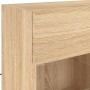 Mueble TV de pared con luces LED roble Sonoma 78,5x30x60,5 cm de , Muebles TV - Ref: Foro24-837101, Precio: 65,01 €, Descuent...