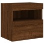 Wandmontierter TV-Schrank mit LED-Leuchten, braune Eiche, 40 x 30 x 40 cm von , TV-Möbel - Ref: Foro24-837181, Preis: 35,33 €...