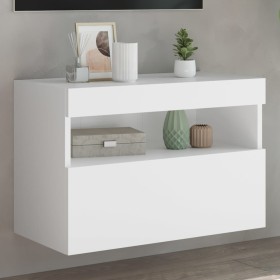 Wandmontierter TV-Schrank mit LED-Leuchten weiß 60x30x40 cm von , TV-Möbel - Ref: Foro24-837183, Preis: 50,94 €, Rabatt: %
