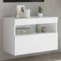 Wandmontierter TV-Schrank mit LED-Leuchten weiß 60x30x40 cm von , TV-Möbel - Ref: Foro24-837183, Preis: 50,07 €, Rabatt: %