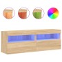 LED-Wandleuchten für TV-Schrank, 2 Stück, Sonoma-Eiche, 60 x 30 x 40 cm von , TV-Möbel - Ref: Foro24-837188, Preis: 83,37 €, ...
