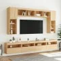 TV cabinet wall LED lights 2 pcs Sonoma Oak 60x30x40 cm by , TV Furniture - Ref: Foro24-837188, Price: 81,94 €, Discount: %