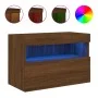 Mueble de TV de pared con luces LED roble marrón 60x30x40 cm de , Muebles TV - Ref: Foro24-837195, Precio: 50,59 €, Descuento: %