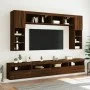 Mueble de TV de pared con luces LED roble marrón 60x30x40 cm de , Muebles TV - Ref: Foro24-837195, Precio: 50,59 €, Descuento: %