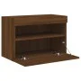 Mueble de TV de pared con luces LED roble marrón 60x30x40 cm de , Muebles TV - Ref: Foro24-837195, Precio: 50,59 €, Descuento: %
