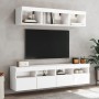 Wandmontierter TV-Schrank mit LED-Leuchten weiß 80x30x40 cm von , TV-Möbel - Ref: Foro24-837197, Preis: 62,73 €, Rabatt: %
