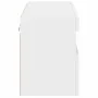 Wall-mounted TV cabinet with LED lights white 80x30x40 cm by , TV Furniture - Ref: Foro24-837197, Price: 61,76 €, Discount: %