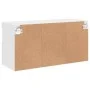 Wall-mounted TV cabinet with LED lights white 80x30x40 cm by , TV Furniture - Ref: Foro24-837197, Price: 61,76 €, Discount: %