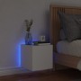 Wandmontierter TV-Schrank mit LED-Leuchten weiß 30,5x35x30 cm von , TV-Möbel - Ref: Foro24-837218, Preis: 35,55 €, Rabatt: %