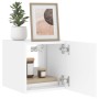 Wandmontierter TV-Schrank mit LED-Leuchten weiß 30,5x35x30 cm von , TV-Möbel - Ref: Foro24-837218, Preis: 35,55 €, Rabatt: %