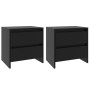 Mesitas de noche 2 uds madera ingeniería negro 45x34,5x44,5 cm de vidaXL, Mesitas de noche - Ref: Foro24-809848, Precio: 74,4...
