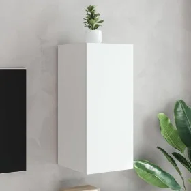 Wall-mounted TV cabinet with LED lights white 30.5x35x70 cm by , TV Furniture - Ref: Foro24-837232, Price: 48,02 €, Discount: %
