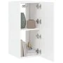 Wall-mounted TV cabinet with LED lights white 30.5x35x70 cm by , TV Furniture - Ref: Foro24-837232, Price: 48,02 €, Discount: %