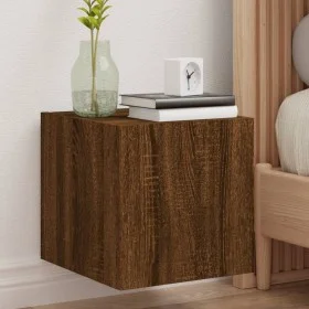 Wandmontierter TV-Schrank mit LED-Leuchten, braune Eiche, 30,5 x 35 x 30 cm von , TV-Möbel - Ref: Foro24-837230, Preis: 34,63...