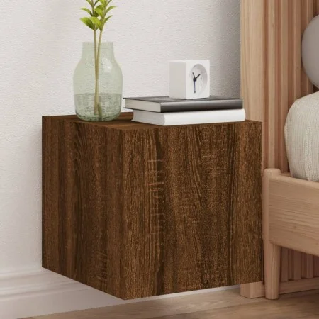 Mueble de TV de pared con luces LED roble marrón 30,5x35x30 cm de , Muebles TV - Ref: Foro24-837230, Precio: 34,63 €, Descuen...