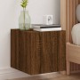 Wandmontierter TV-Schrank mit LED-Leuchten, braune Eiche, 30,5 x 35 x 30 cm von , TV-Möbel - Ref: Foro24-837230, Preis: 35,07...