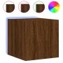 Mueble de TV de pared con luces LED roble marrón 30,5x35x30 cm de , Muebles TV - Ref: Foro24-837230, Precio: 34,63 €, Descuen...