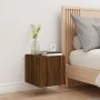Mueble de TV de pared con luces LED roble marrón 30,5x35x30 cm de , Muebles TV - Ref: Foro24-837230, Precio: 34,63 €, Descuen...