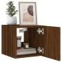 Mueble de TV de pared con luces LED roble marrón 30,5x35x30 cm de , Muebles TV - Ref: Foro24-837230, Precio: 34,63 €, Descuen...