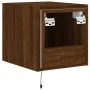 Mueble de TV de pared con luces LED roble marrón 30,5x35x30 cm de , Muebles TV - Ref: Foro24-837230, Precio: 34,63 €, Descuen...