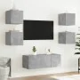 Wandmontierter TV-Schrank mit LED-Leuchten betongrau 30,5x35x30 cm von , TV-Möbel - Ref: Foro24-837224, Preis: 36,86 €, Rabat...