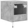 Mueble de TV de pared con luces LED gris hormigón 30,5x35x30 cm de , Muebles TV - Ref: Foro24-837224, Precio: 36,86 €, Descue...