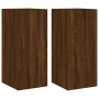 Muebles TV de pared luces LED 2 uds roble marrón 30,5x35x70 cm de , Muebles TV - Ref: Foro24-837245, Precio: 94,14 €, Descuen...