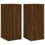 TV wall furniture LED lights 2 pcs oak brown 30.5x35x70 cm by , TV Furniture - Ref: Foro24-837245, Price: 90,17 €, Discount: %