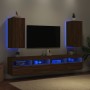 Muebles TV de pared luces LED 2 uds roble marrón 30,5x35x70 cm de , Muebles TV - Ref: Foro24-837245, Precio: 94,14 €, Descuen...