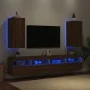 TV-Wandmöbel LED-Leuchten 2 Stück Eiche braun 30,5x35x70 cm von , TV-Möbel - Ref: Foro24-837245, Preis: 90,17 €, Rabatt: %