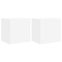 Muebles de TV de pared con luces LED 2 uds blanco 40,5x35x40 cm de , Muebles TV - Ref: Foro24-837247, Precio: 61,49 €, Descue...