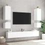 Wand-TV-Schränke mit LED-Leuchten, 2 Stück, weiß, 40,5 x 35 x 40 cm von , TV-Möbel - Ref: Foro24-837247, Preis: 60,86 €, Raba...
