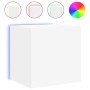 Muebles de TV de pared con luces LED 2 uds blanco 40,5x35x40 cm de , Muebles TV - Ref: Foro24-837247, Precio: 61,49 €, Descue...