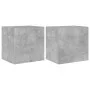 TV wall furniture LED lights 2 pcs concrete gray 40.5x35x40 cm by , TV Furniture - Ref: Foro24-837253, Price: 67,66 €, Discou...