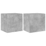TV-Wandmöbel LED-Leuchten 2 Stück betongrau 40,5x35x40 cm von , TV-Möbel - Ref: Foro24-837253, Preis: 68,55 €, Rabatt: %